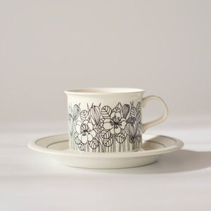 ARABIA Krokus C&S アラビア クロッカス コーヒーカップ＆ソーサー モノトーン