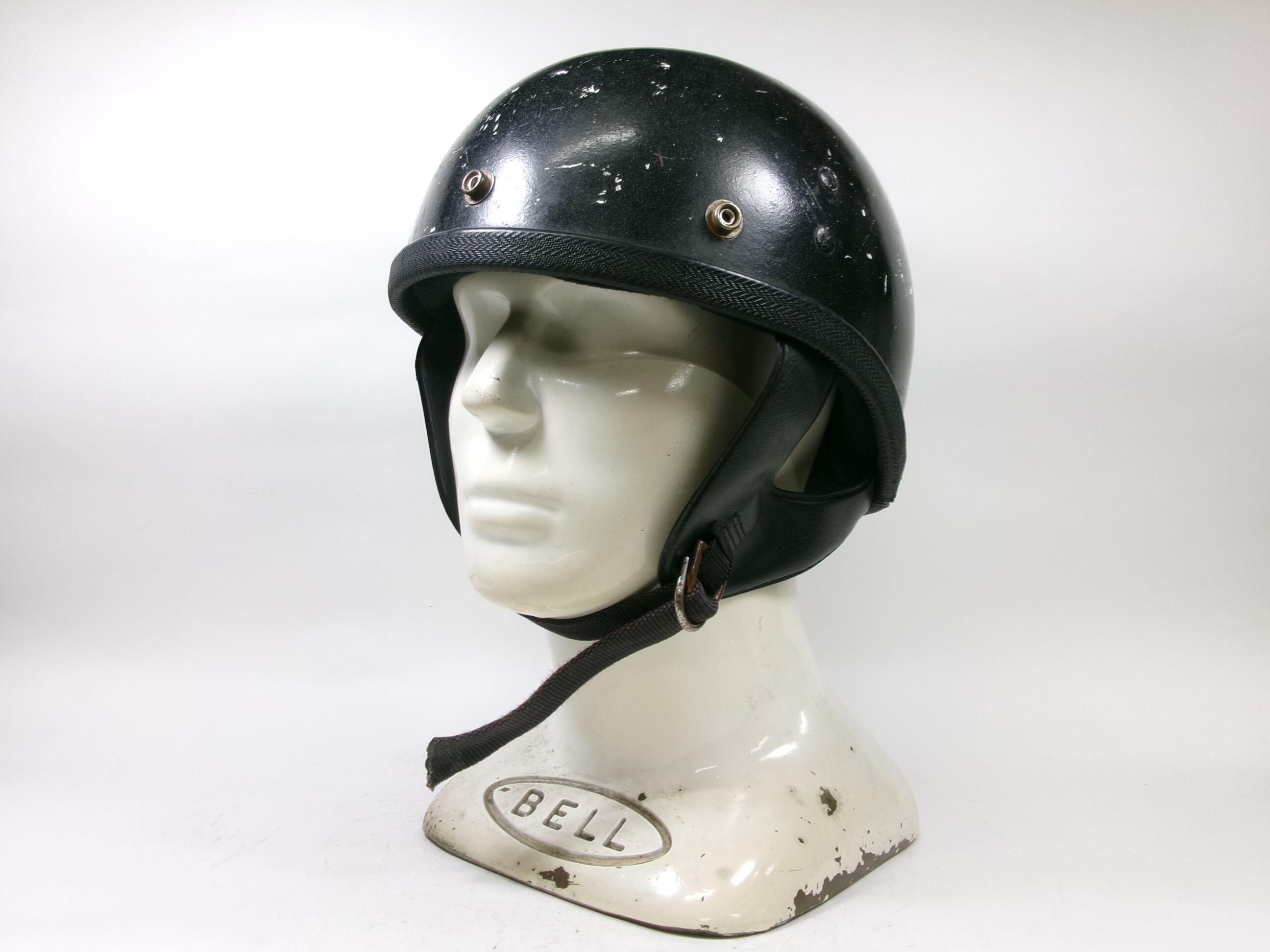 最初期 70s BELL R-T オレンジ 7 1/4 ジェットヘルメット 目深加工済み