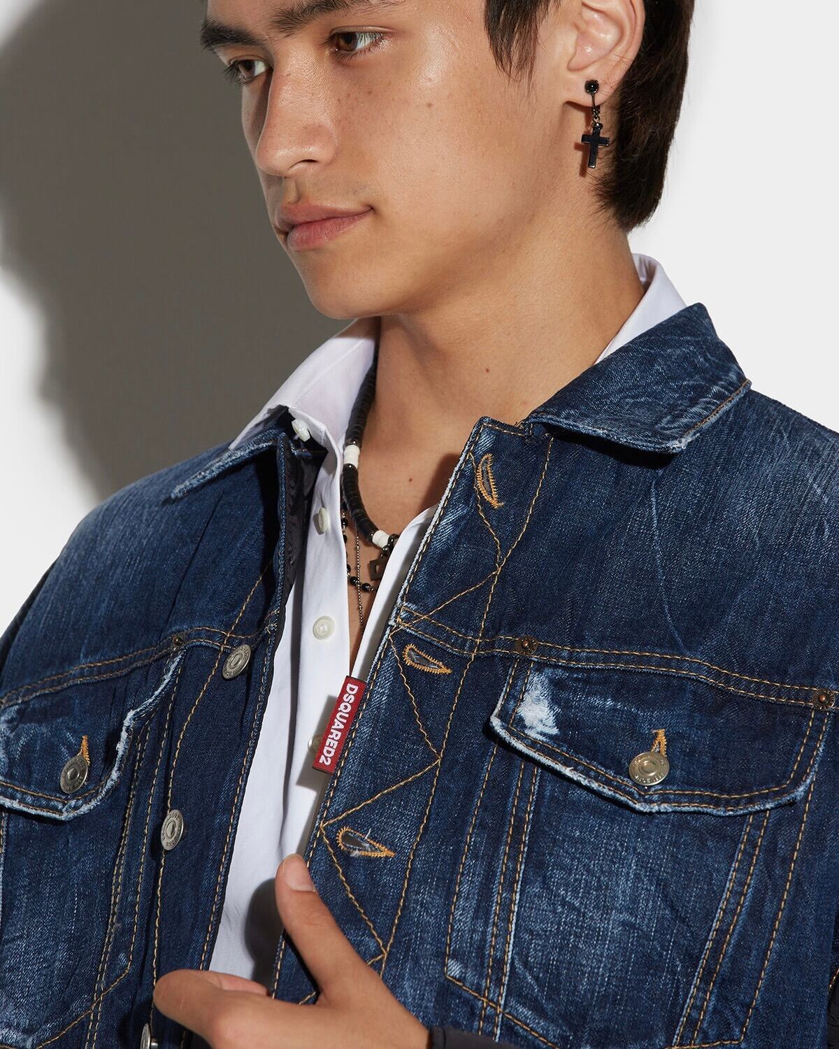 DSQUARED2】D2 QUILTED MIX DROPPED SHOULDER JEAN JACKET | idealclasse