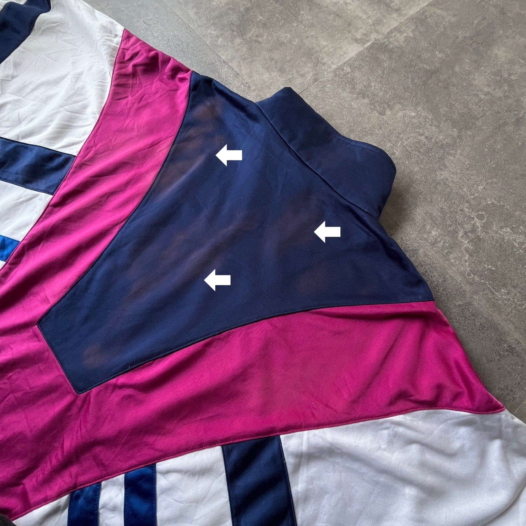 80-90s adidas トレフォイル トラックジャケット ネイビー XL相当 A127