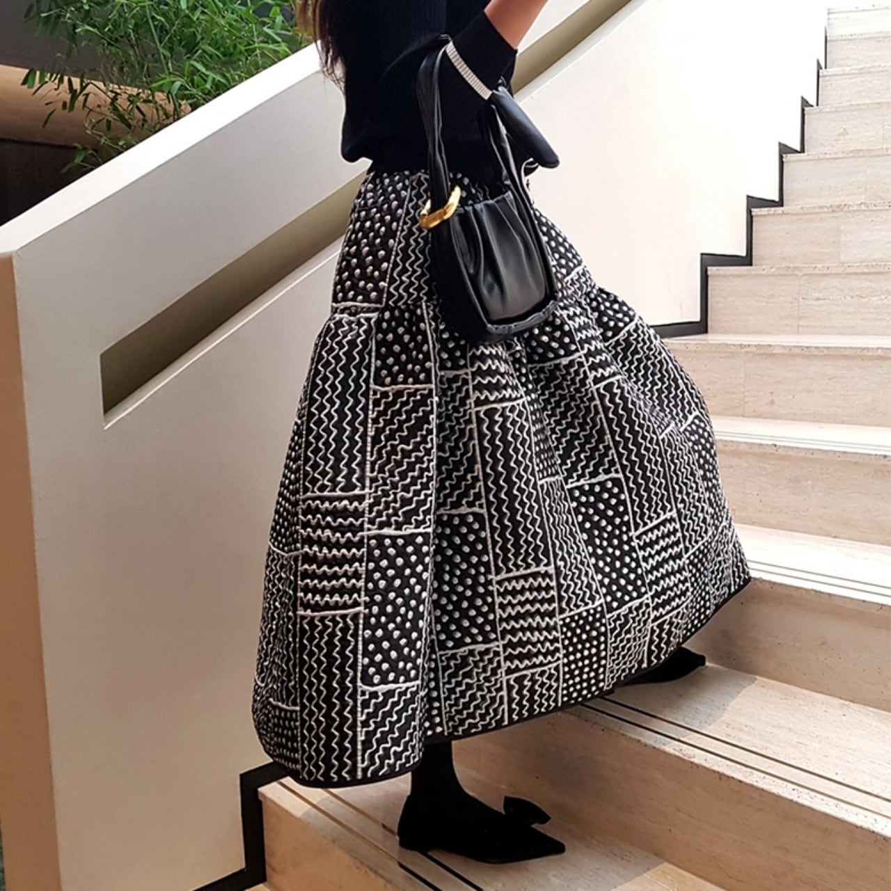 ジャガードボリュームスカート A678