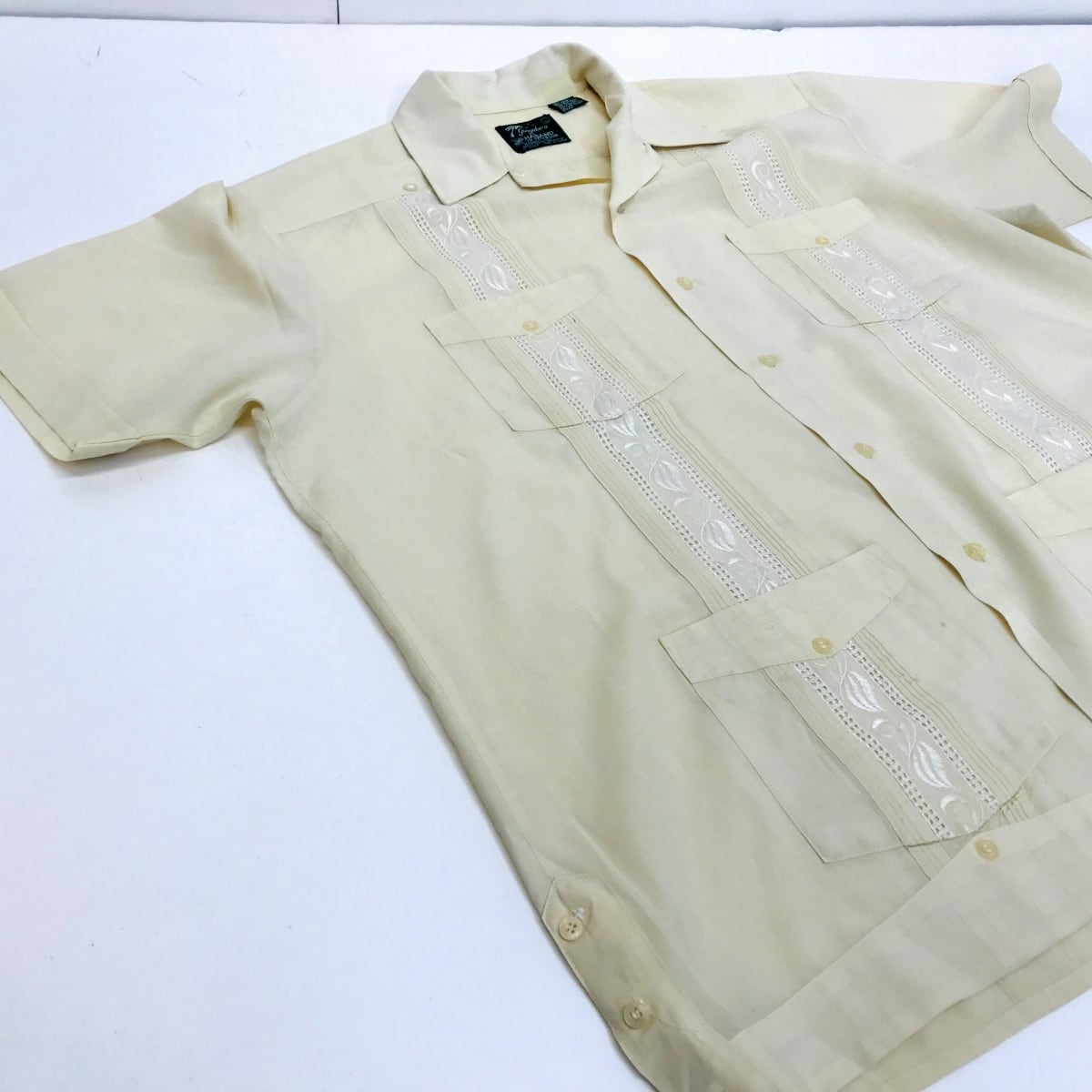 ハバンド 80〜90年代 襟芯入り 半袖 キューバシャツ GUAYABERA SHIRTS ...