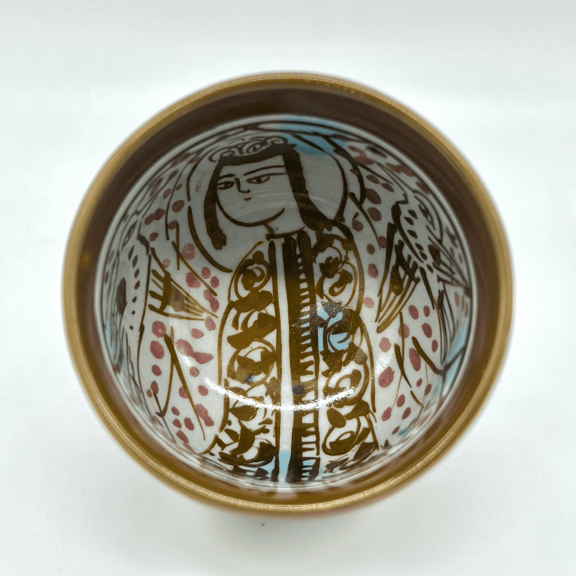 加藤卓男 ラスター彩人物文酒杯 人間国宝