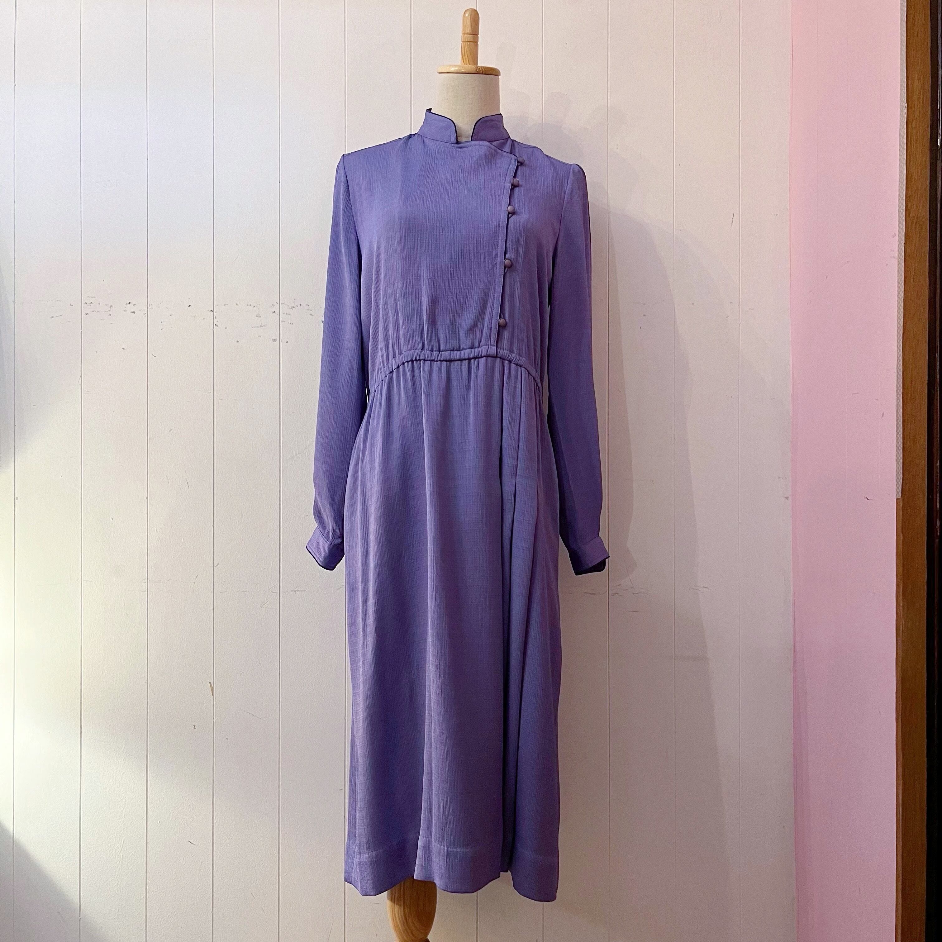 purple asymmetry button one-piece