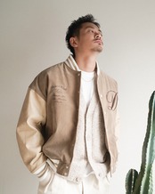 【#Re:room】DESERT CLUB SUEDE STADIUM JACKET［REJ138］