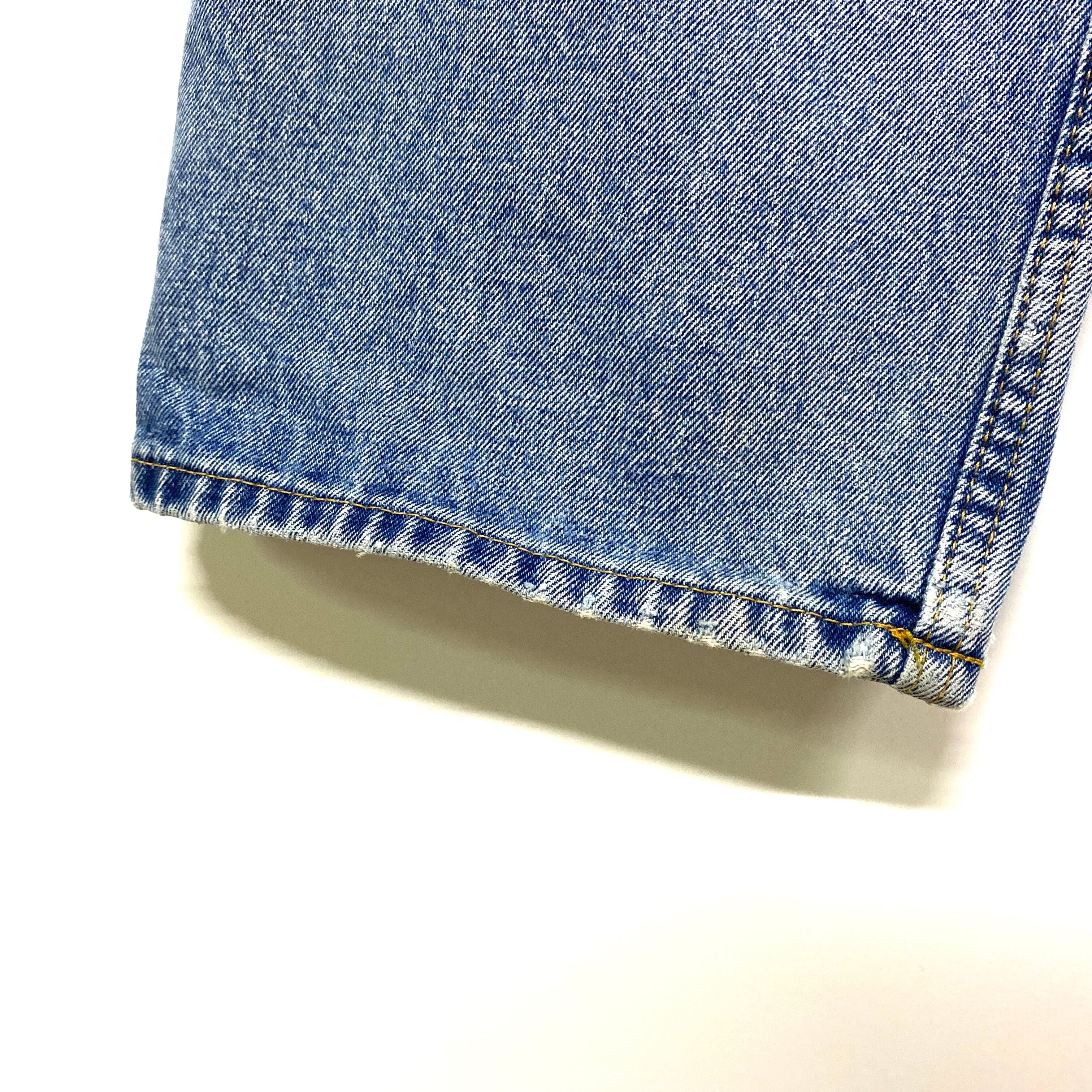 【激レア】ポロラルフローレン バギー デニムパンツ ダブルニー 極太 W34 激レア】ポロラルフローレン バギー デニムパンツ ダブルニー 極太 W34