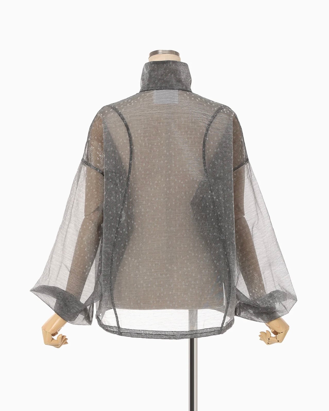 Mame Kurogouchi】Floral Jacquard Sheer Anorak/black | TOLMA.