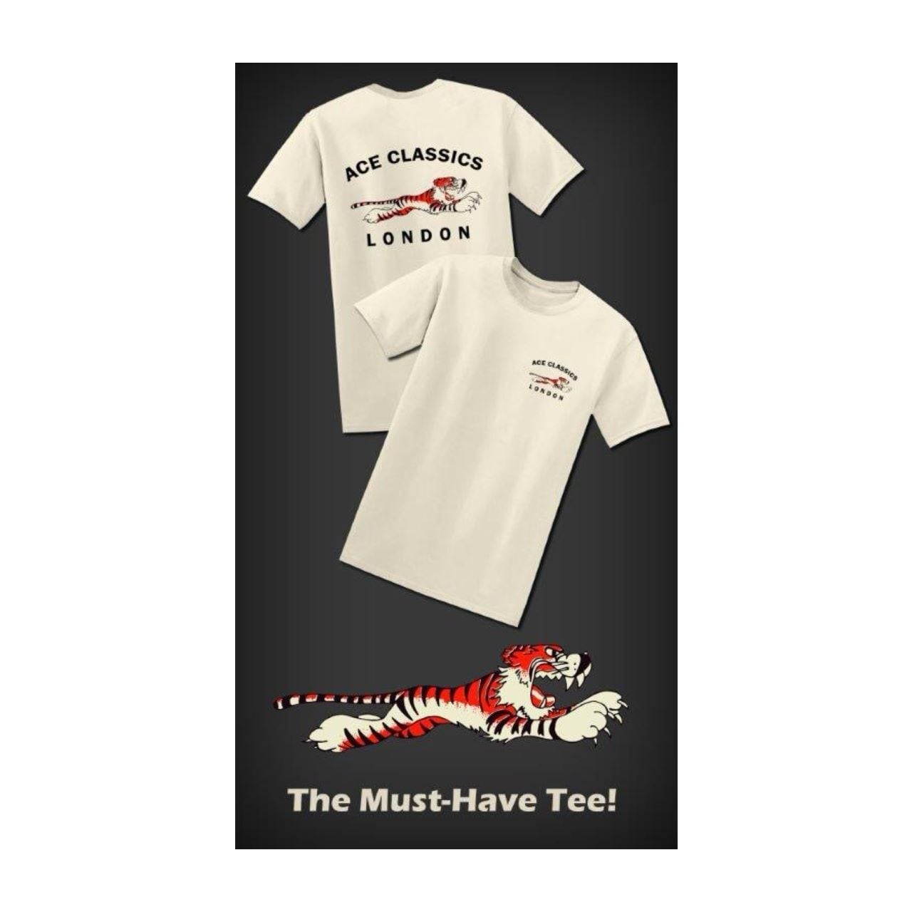 Ace Classics / London Tiger Tee Vintage Off-White | dbms