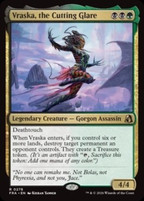 MTG《鋭き一瞥、ヴラスカ/Vraska, the Cutting Glare(FRA)》英語 の商品画像
