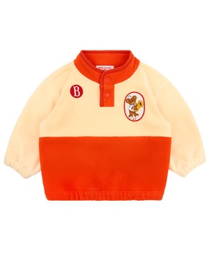 [BEBE DE PINO] Melody bear baby color block fleece sweatshirt 正規品 韓国ブランド 韓国ファッション 韓国代行 韓国通販 ベベドピノ bebedepino 日本 店舗 韓国 子供服