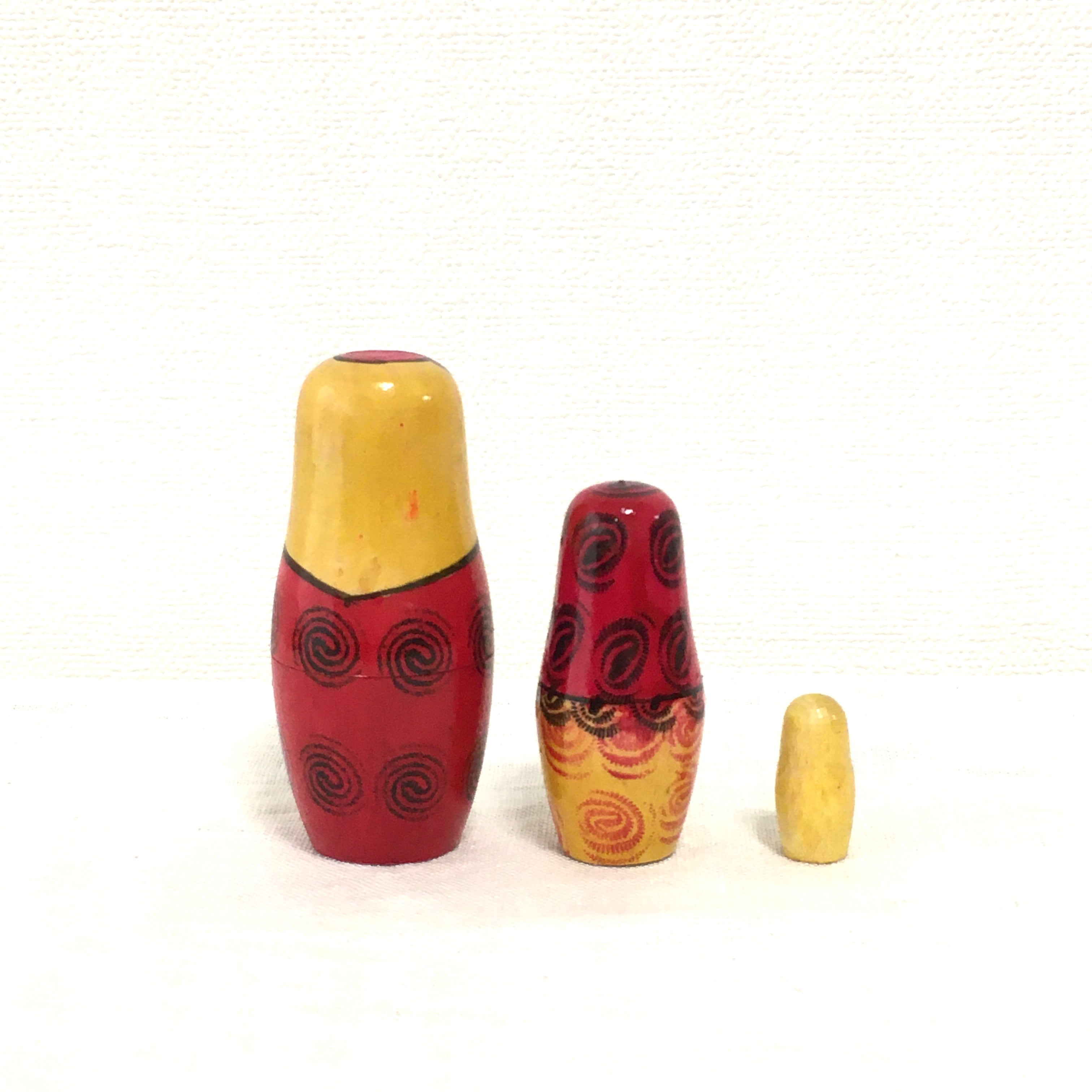 ビンテージ  マトリョーシカ (B)  7.5cm 3ピース マイダン