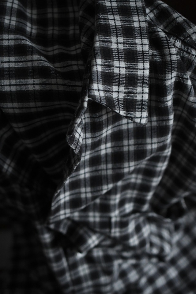 BAUTH / COTTON SILK CHECK SHIRTS (CHARCOAL CHECK)