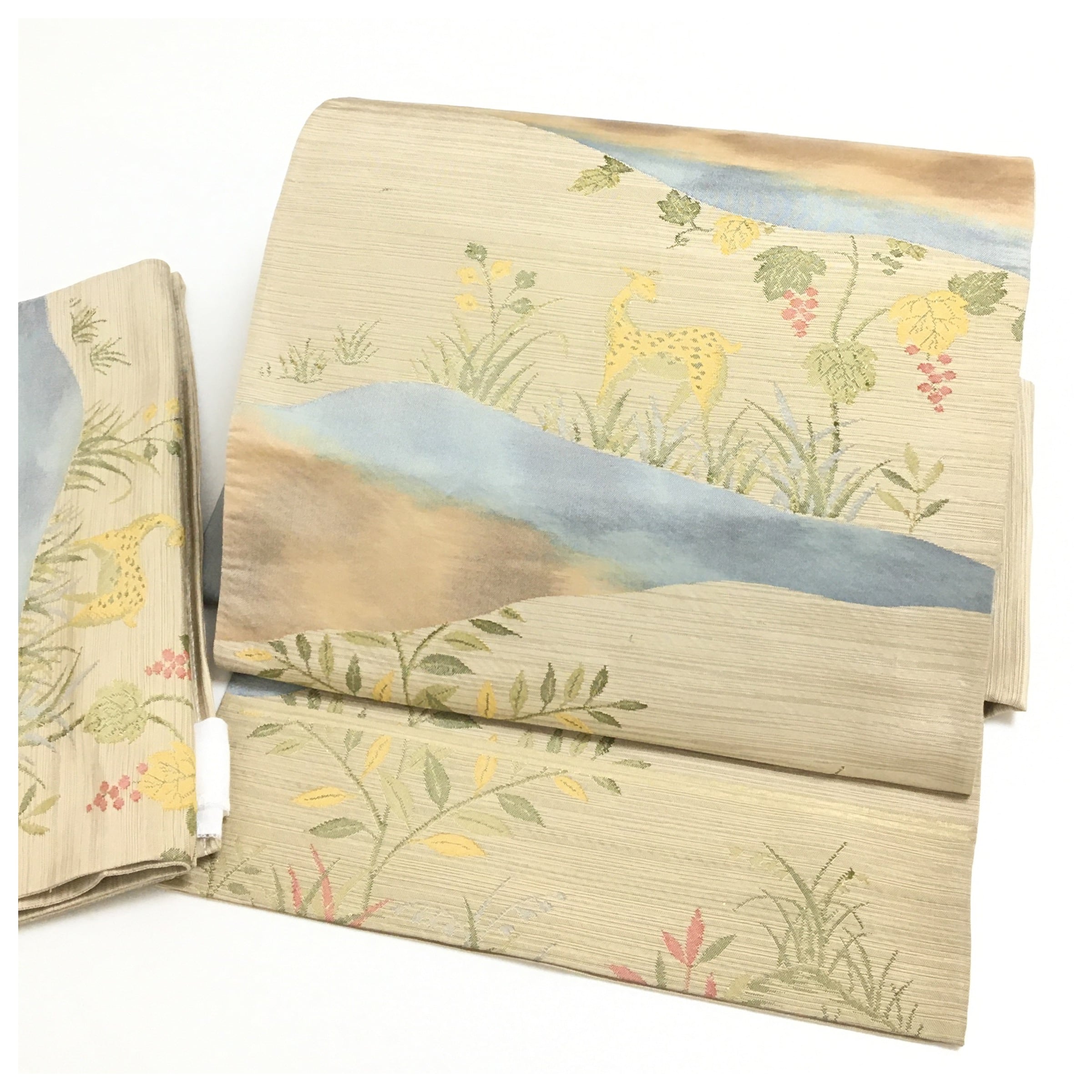 二部式銀座　献上博多織　作り帯付け帯　アセロラカラー　胴巻き〜100cm　正絹 二部式銀座 献上博多織 作り帯付け帯 アセロラカラー 胴巻き〜100cm 正絹