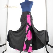 社交ダンス 衣装 スタンダード スカート レッスンウェア レディース オールシーズン 黒 ESPEN SALBERG DESIGN ブラック系 ピンク系 花柄 グレイ系 カジュアル スポーツ レディースファッション 舞台衣装 フラワー柄 ダンスウェア シンプル デザイン おしゃれ 伸縮性 薄手 軽量 ブラック ピンク 春 夏 秋 冬 スリット お尻カバー 多目的 ウエストゴム フリーサイズ 通気性 着心地良い