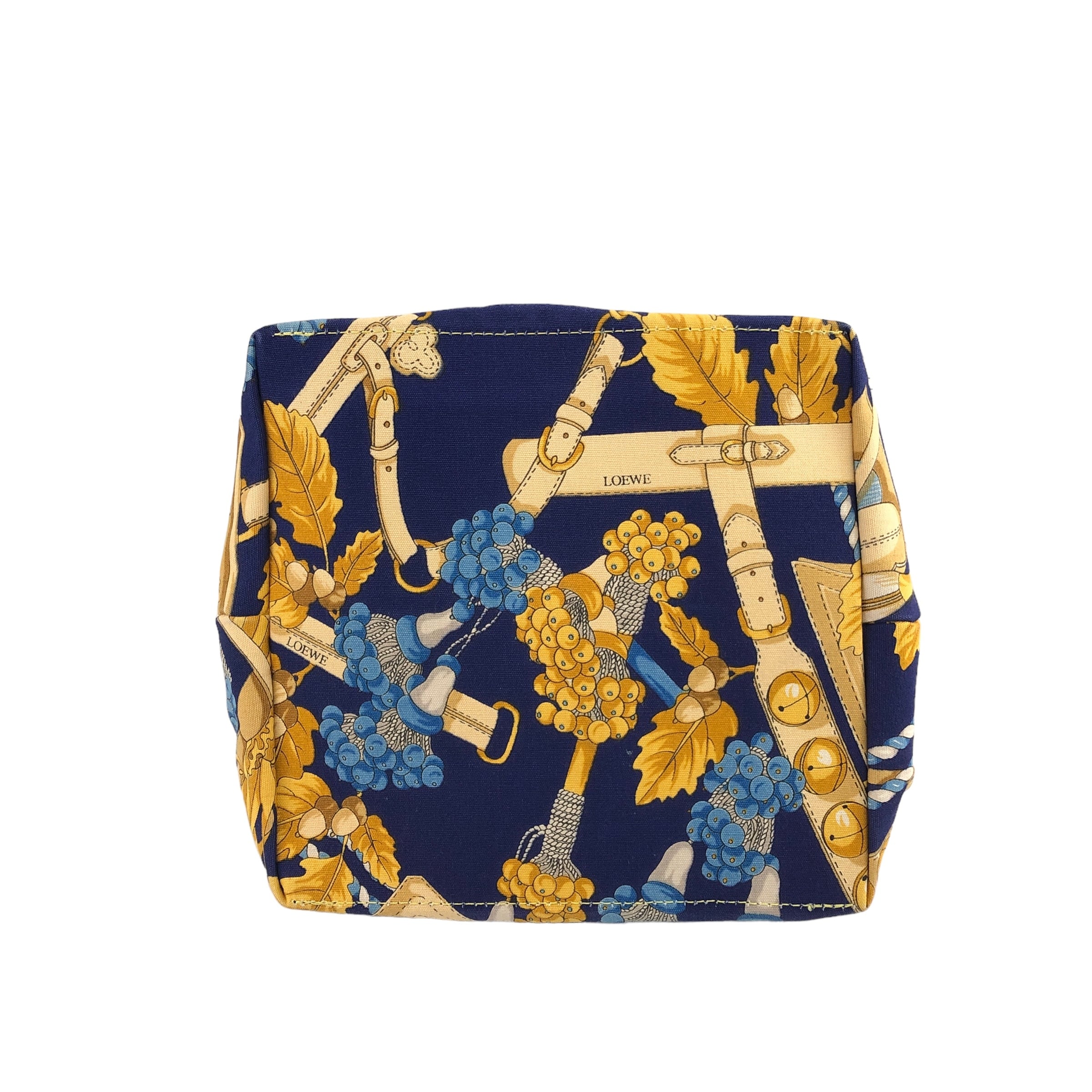 LOEWE ロエベ 総柄 ハンドバッグ ネイビー キャンバス vintage