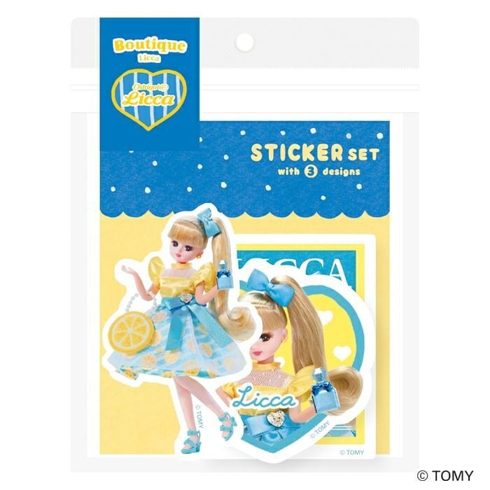 リカちゃん Oshigoto Licca ステッカー3柄セット ブティック | てんく