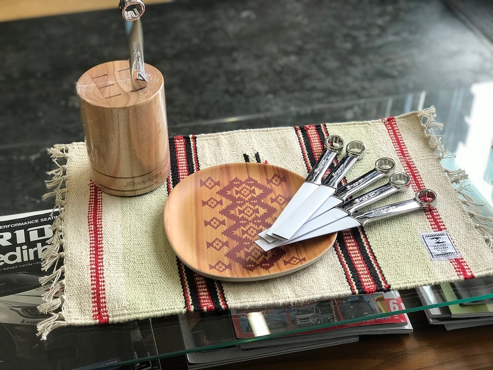 Snap-on スナップオン Box Wrench Inspired Knife Set with Wood Block