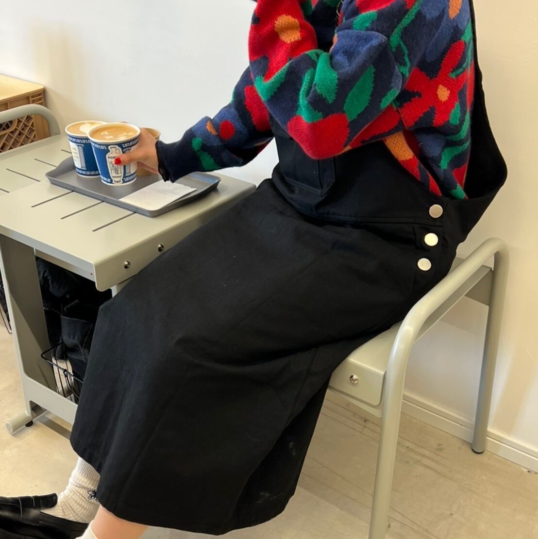 デニムオーバーオールスカート_LN01669