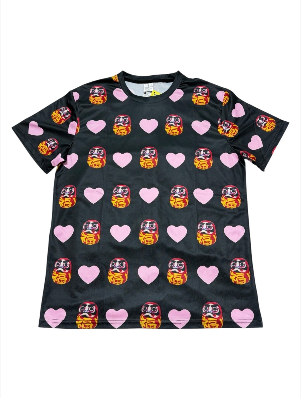 【8/28(金)20:00-9/3(木)23:59まで限定❣️】いっこの実 / Tシャツ(黒ハート/だるま)