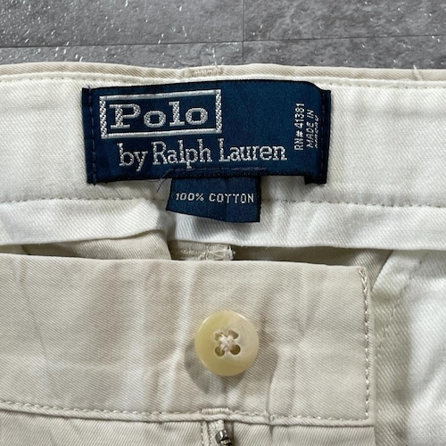 90-00s Ralph Lauren 33/30 ベージュチノパンツ 詳細写真2