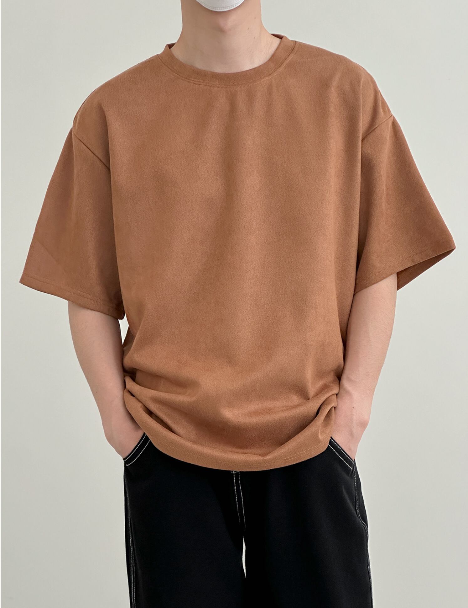スエード半袖Tシャツ | 韓国メンズファッション通販サイト【TempoBlu】