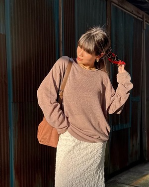 calm sheer knit pullover <2color>