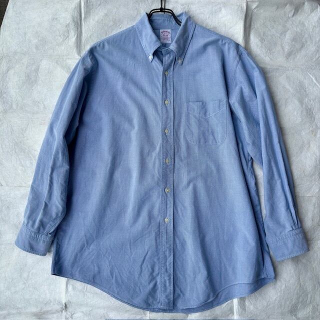 Brooks Brothers Sax Blue Cotton Shirt / made in USA