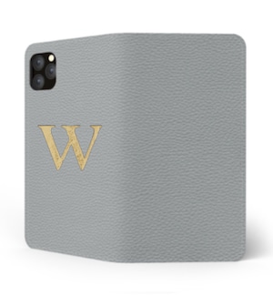iPhone Premium Shrink Leather Case (Ice Grey)  : Book cover Type