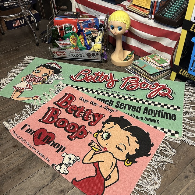 【BettyBoop＆GARFIELD】コットンフロアマット