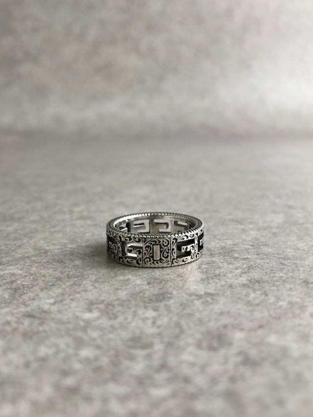 GUCCI グッチ 指輪 シルバー プレートロゴ 13号 vintage ヴィンテージ オールド 63kd6k