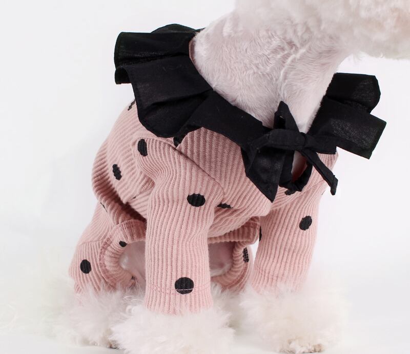 ドットフリル オールインワン S ~ XL 2color  /  犬服 新作 ドッグウェア 小型犬 中型犬 大型犬 犬の服 わんちゃん ペット