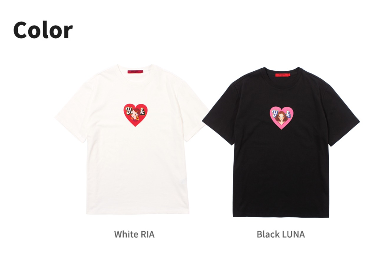 【MIM the wardrobe】ワンハートTシャツ★韓国 ユク シムウォン】ハートTシャツ ブラック ルナ 韓国ブランド