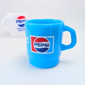♧【 STACKING MUG / スタッキングマグ   積み重ねられるマグ  】 PEPSI（ペプシ）BLUE / プラスティックマグ / ミルキーマグ〚アメリカン雑貨 アメトイ〛