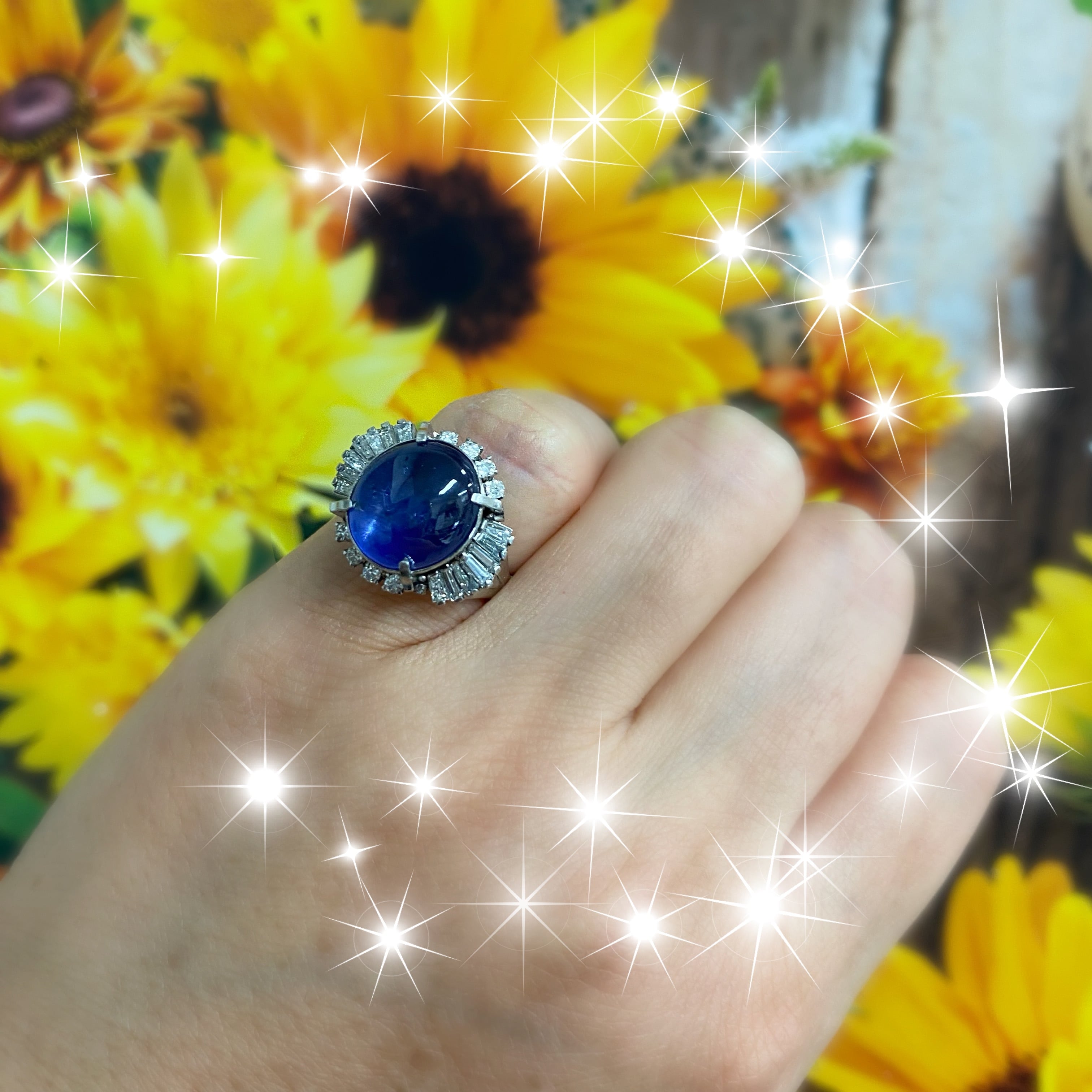 日本のザマスリング】Pm900 指輪 横顔までも美しい 大粒のスター