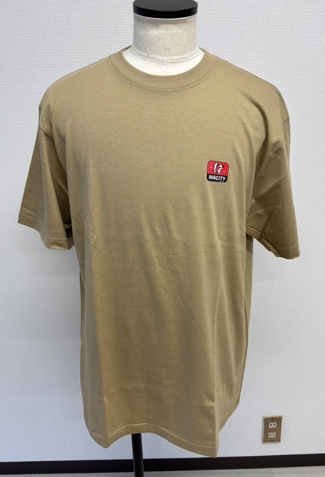 「INACITY WORK LOGO」Tシャツ　color:サンドカーキ　「17」Tシャツ