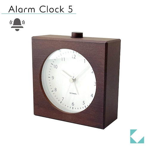 KATOMOKU Alarm Clock 5 ブラウン km-78B