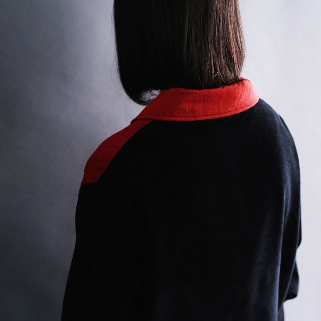 multi fabric switching design l/s jacket