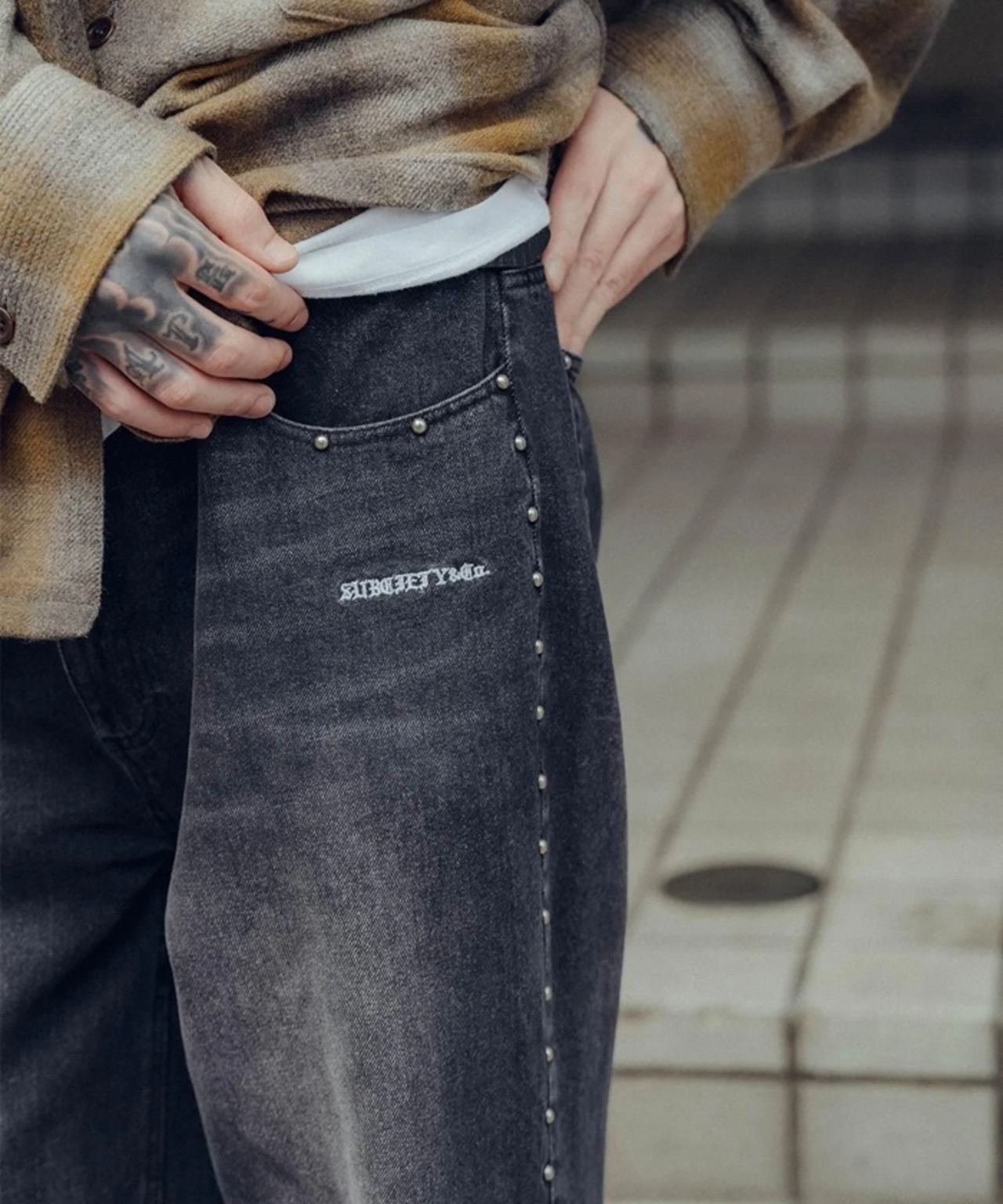 SUBCIETY / Studs denim pants / スタッズデニムパンツ / 151-01074 - 4