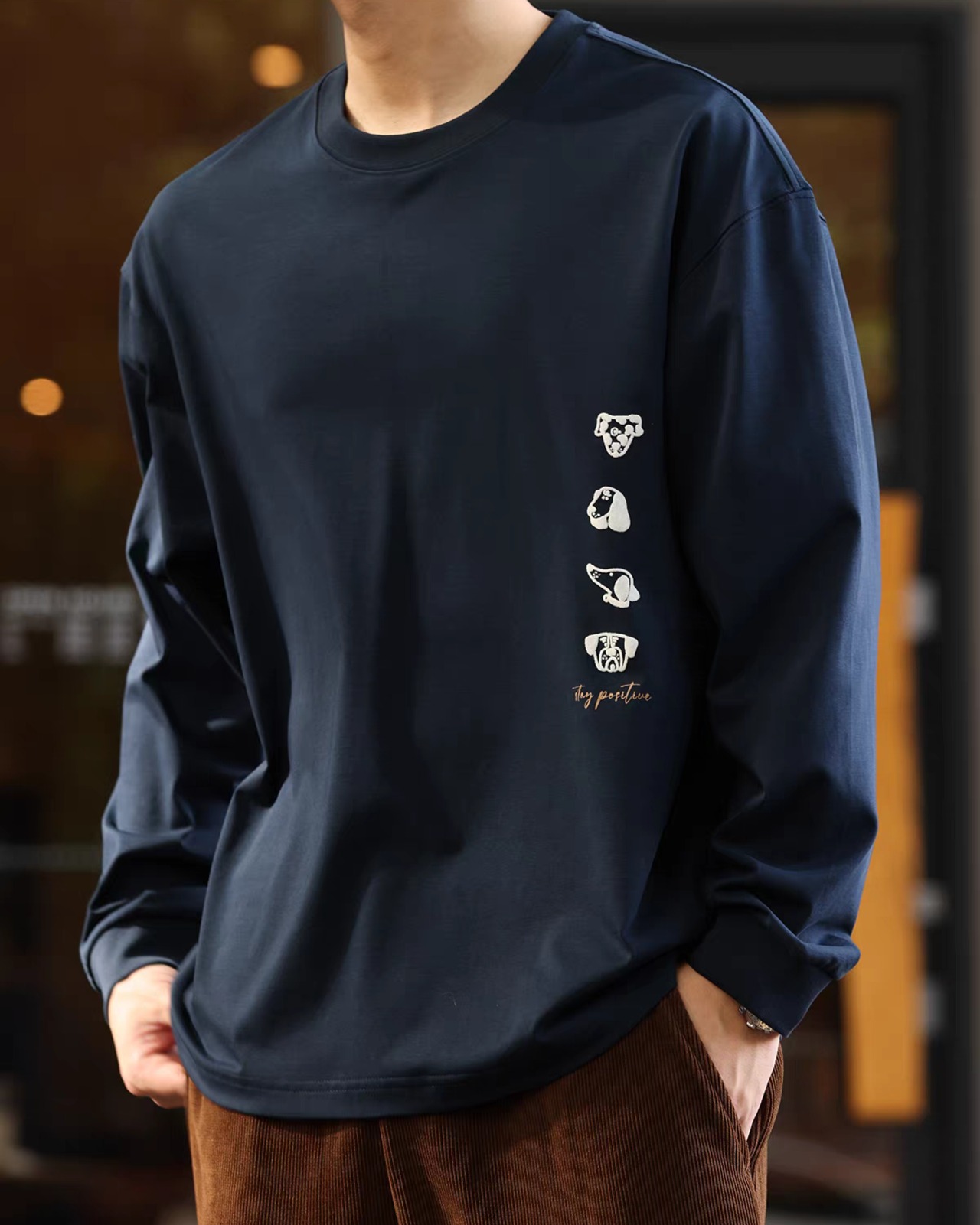 グラフィックプリント ロングスリーブＴシャツ  K0542