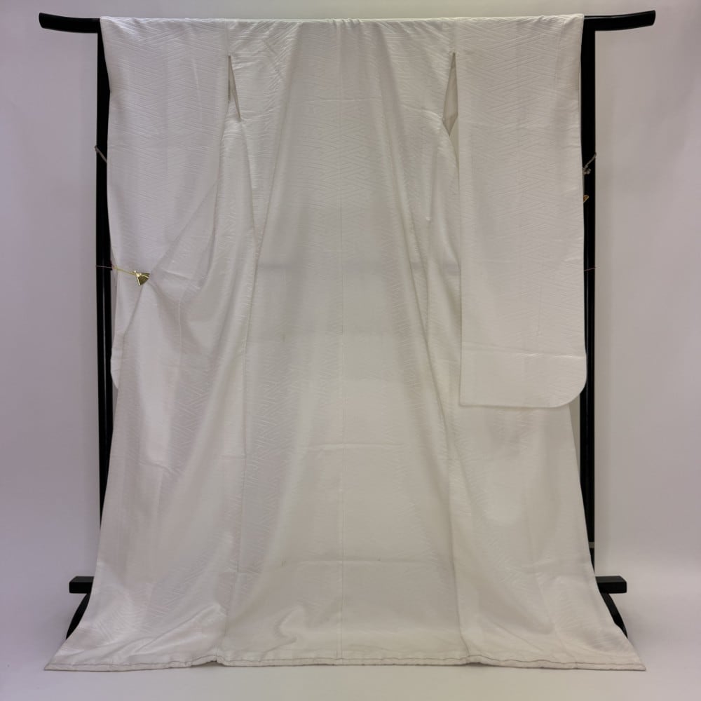掛下 白打掛 色打掛 白 撮影用 結婚式 リサイクル ポリエステル 花嫁衣装 裄65cm 身丈186cm 中古 Mサイズ 5520