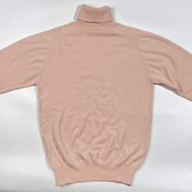 カシミヤ100% DECORO デコロ タートルネック ニット セーター L/うすピンク メンズ