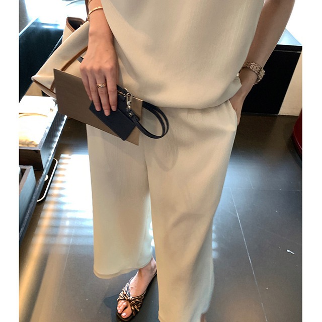 【パンツ】パンツ レディース 春 夏 秋 20代 30代 40代 ハイウエスト パンツ オフィスパンツ スラックス レディース ボトムス ホワイト 白 S M L XL