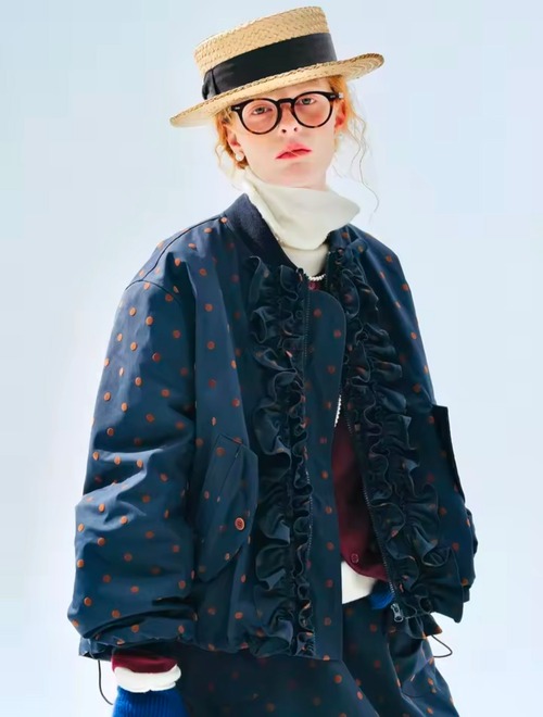 imakokoni　オリジナルドットデザインフリルジャケット　255281