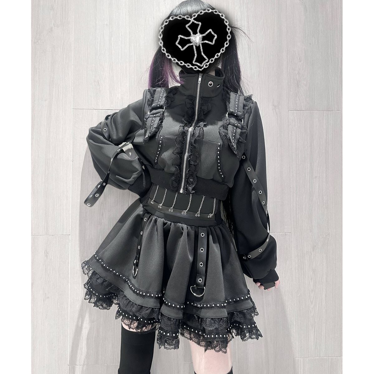 地雷、サブカル系服 まとめ売り 地雷系サブカルブラックセットアップ | Maiden's Rêve