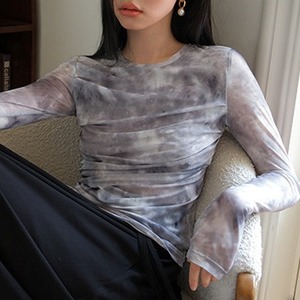tie dye sheer tops   101682