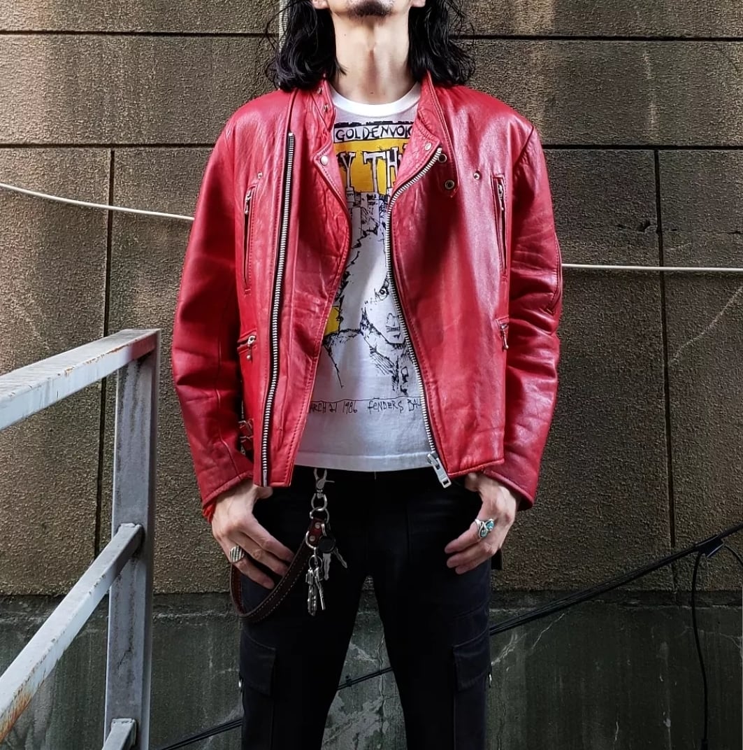 赤！ 70～80s Vintage UK Riders Jacket ロンジャン ライダース