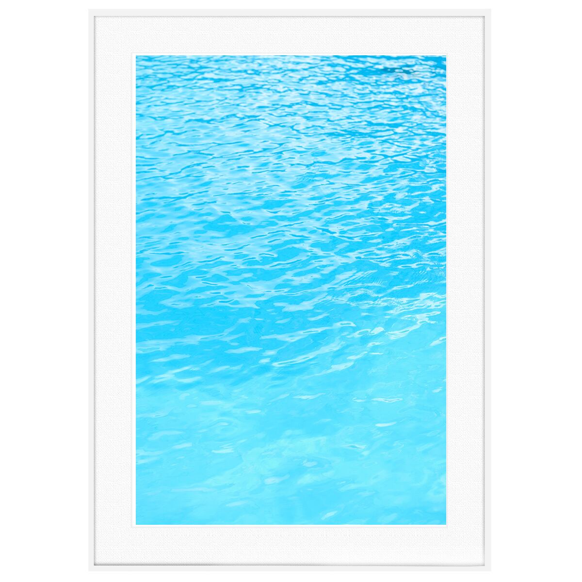 カラフルな写真 ブルー 揺らめく水面と光 インテリアアートポスター額装 AS4688