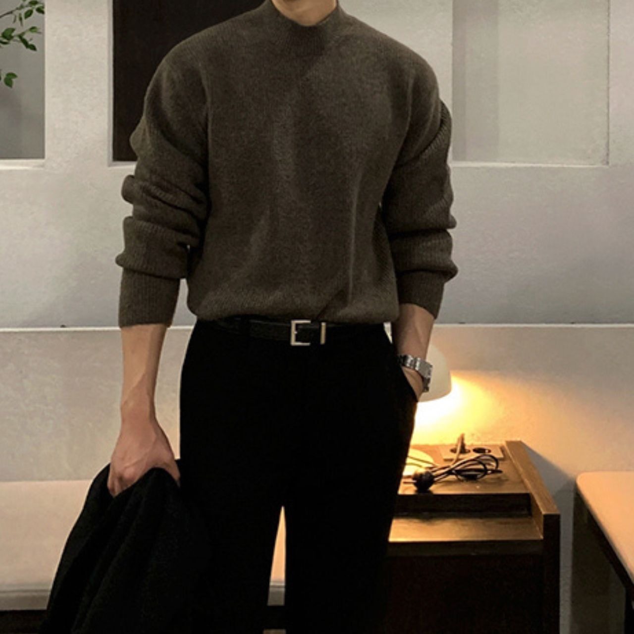 ベーシックモックネックニット　MT0080348