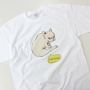 癒しポーズ 甘えん坊 フレブル Tシャツ dog09b フレンチブルドッグ 夏