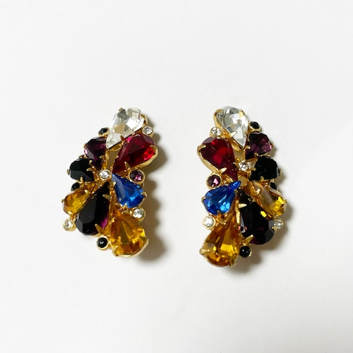 Vintage Multi Color Bijoux Earrings
